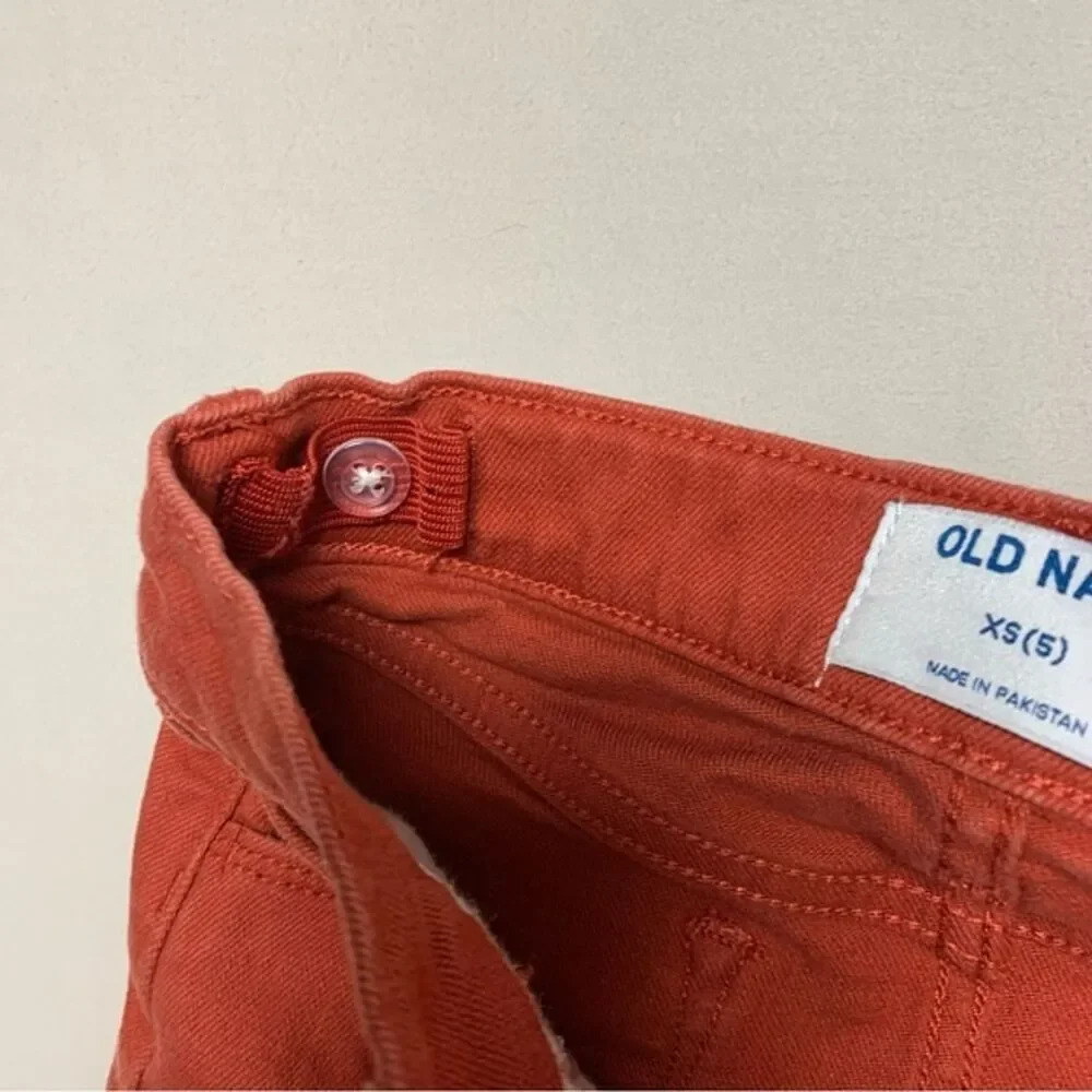 Old Navy Colored Denim Jean Skirt Girl’s 5 Rust Orange Summer Adjustable Waist
